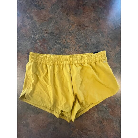 DSG Womens Mid Rise Stride Run Shorts Yellow Size‎ L - Picture 1 of 9